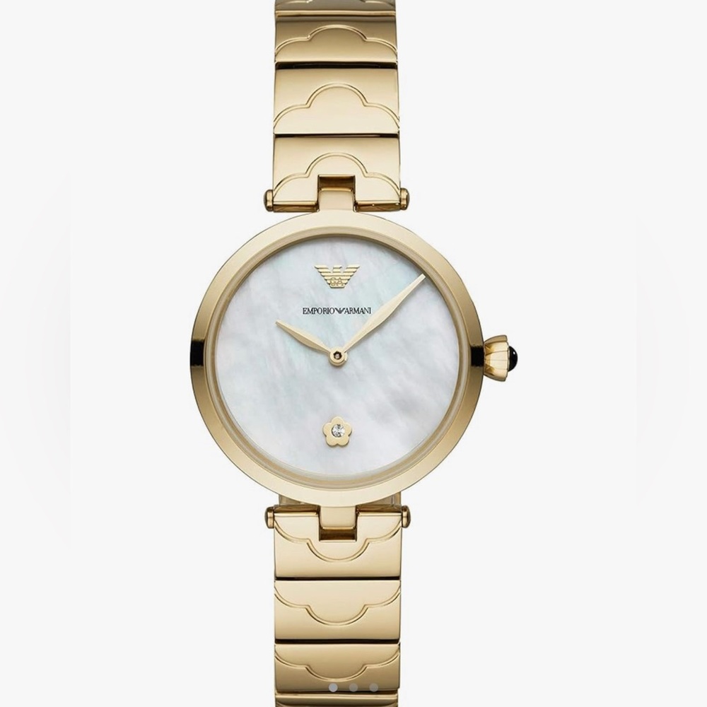 Emporio Armani Women's Two-Hand Gold-Tone Stainless Steel Watch AR11198
